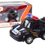 Klasyczny czarny radiowóz 1:38 z oświetleniem i dźwiękiem