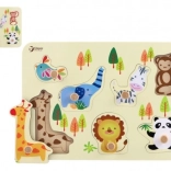 Drewniane puzzle ZOO dla dzieci