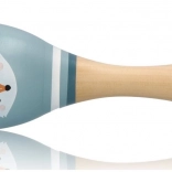 Niebieski drewniany marakas z liskiem