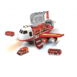 Samolot strażacki z ładownią i 3 autkami