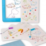 Neonowa LED tablica do rysowania dla dzieci z szablonami i markerami