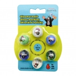 Zestaw szklanych kulek Krecik mix 6 szt.