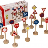 Drewniane znaki drogowe Goki, zestaw 15 szt.