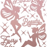 Odbijające światło naszywki termotransferowe z wróżkami – duży arkusz 20 × 30 cm