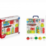 Tablica manipulacyjna w walizeczce dla dzieci