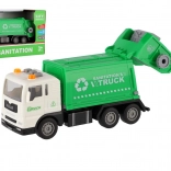 Plastowa śmieciarka 17 cm na napęd cierny ze światłem i dźwiękiem