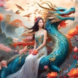 Puzzle Niebieski Smok 500 Elementów