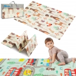 Humbi dwustronna składana piankowa mata XPE 120 × 180 las i uliczki