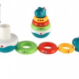 Kołyszący się dinozaur z nakładanymi krążkami (piramidka) 16 cm