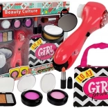 Zestaw piękności z kosmetyczką, masażerem i szminką