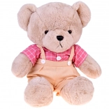 Pluszowy miś Filip 58 cm w różowej koszuli vintage