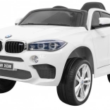 Elektryczny samochód BMW X6 M dla dzieci, biały, z pilotem