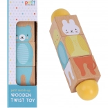 Petit Collage drewniana obrotowa zabawka z motywem zwierzątek