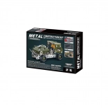 Metalowy zestaw konstrukcyjny Wojskowy samochód z czołgiem