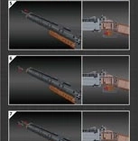 Klocki karabin z podwójną lufą 1054 elementy