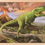 Drewniane puzzle T-Rex od Goki