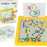 Magnetyczna tablica ze 100 koralikami żółta