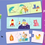 Djeco Puzzle Trio mój dzień 8×3 elementy