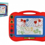 Magnetyczna tablica do rysowania z pieczątkami, 43 × 30 cm