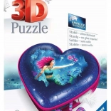 RAVENSBURGER 3D puzzle serce syrenka – szkatułka na biżuterię, 54 elementy