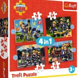 Puzzle Strażak Sam 4w1 (12–24 elementy)