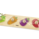 Drewniana układanka z uchwytami – warzywa