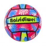 Gumowa piłka z liśćmi różowo-niebieska 24 cm