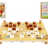 Drewniany edukacyjny labirynt 2 w 1 CLASSIC WORLD – farma i alfabet, 30 × 30 cm