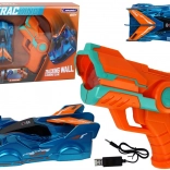 Niebieskie Auto Jeżdżące po Ścianie na Laser