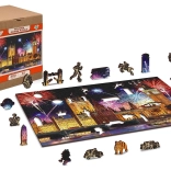 Drewniane puzzle Londyn nocą z fajerwerkami