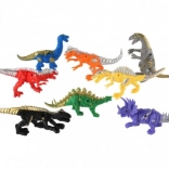 zestaw plastikowych dinozaurów 8 szt. 14–17 cm w woreczku