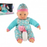 Laleczka niemowlę 40 cm z miękkim ciałkiem, buteleczką i smoczkiem