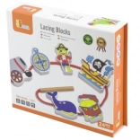 drewniane nawlekane klocki pirat