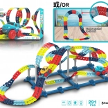 Zestaw pociąg z samochodem, 291 elementów na baterie