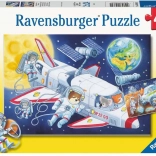 Puzzle Podróż przez kosmos 2×24 elementy RAVENSBURGER