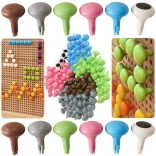 Masterkidz kolorowe kołeczki Jumbo do tablicy STEM 128 szt. - 6 kolorów