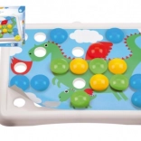 mozaikowa gra z kołeczkami dla najmłodszych 3,2 cm, 36 szt. i 7 szablonów