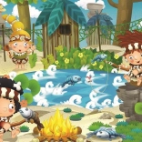 Puzzle Prehistoryczny piknik - 100 kawałków