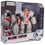 Wielofunkcyjny biało-pomarańczowy zdalnie sterowany robot