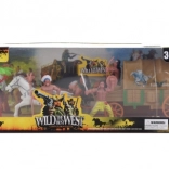 Indiański zestaw z koniem i wozem – zabawka plastikowa