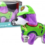 Interaktywny fioletowy pluszowy piesek