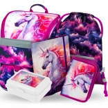Baagl szkolny zestaw Zippy Jednorożec Królestwo – tornister, piórnik, worek, teczki i pudełko na drugie śniadanie