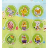 Naklejki wielkanocne 3D brokatowe – zestaw 12 szt.