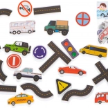 Piankowe puzzle do wanny z motywem miasta