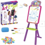 duża dwustronna magnetyczna tablica kredowa 3w1