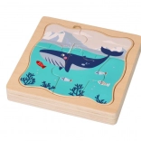 Drewniana warstwowa układanka Arktyczne zwierzęta