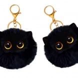 Pluszowy brelok kot czarny