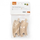 Małe drewniane tory zakręty kompatybilne z Maxim - 4 sztuki