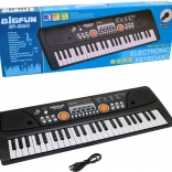 Dziecięce elektroniczne pianino 49 klawiszy z mikrofonem, USB
