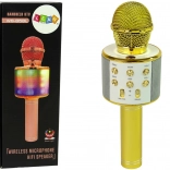 Bezprzewodowy mikrofon USB Głośnik Karaoke Nagrywanie Model WS-858 Złoty